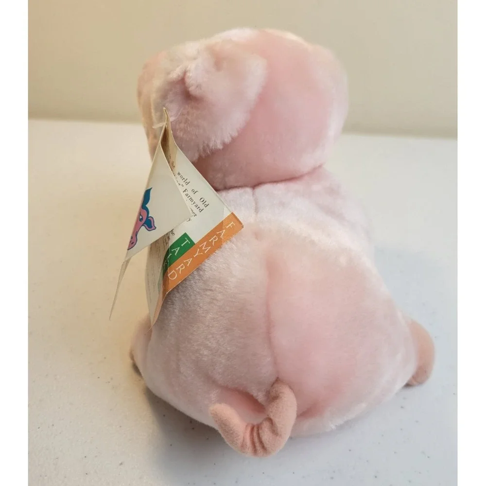 VTG Metacom Peeke Pig Talking Farmyard Plush Toy Squeeze Oink Pnk *Flaw no Sound